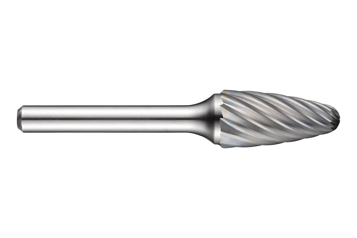 DORMER Frässtift RBF Ø 12,7 mm HM Verzahnung für INOX – Kopflänge 25 mm, Schaft-Ø 6 mm