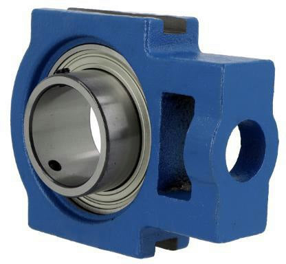 SNR Spann-Gehäuseeinheit UST207 35 mm – Grauguss, dunkelblau, Gewindestifte