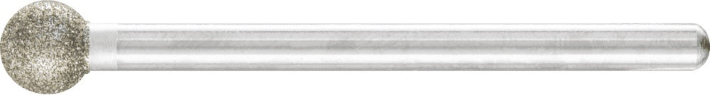 PFERD Diamant-Schleifstift D 126, Ø 1 mm, Schaft 3 mm, Kugelform KU, abgesetzter Schaft
