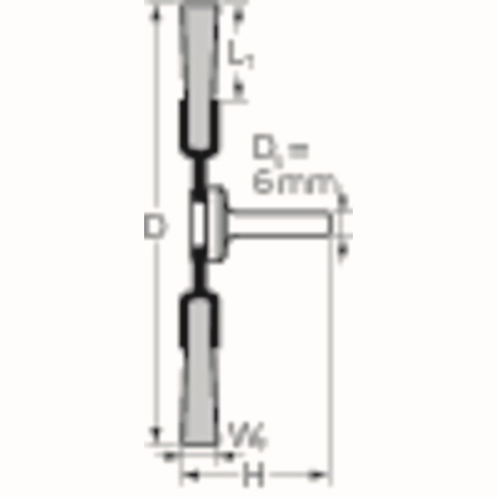 PFERD Rundbürste RBU 2004/6 INOX Ø20mm Edelstahl-Drahtbürste für Bohrmaschine