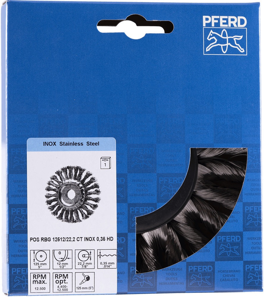 PFERD Rundbürste POS COMBITWIST 125 mm Stahldraht für Metallbearbeitung
