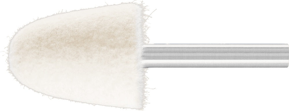 Filzpolierstift Zylinder 10x15 mm Schaft 6 mm von PFERD – mittlere Härte für exakte Formen