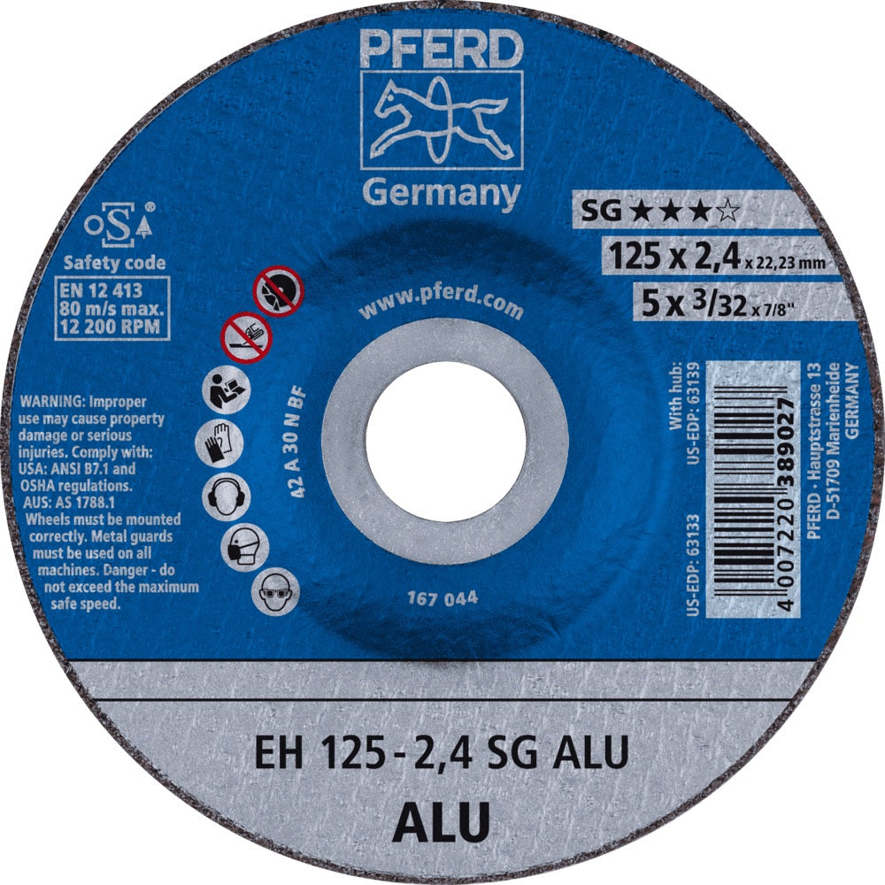 PFERD Trennscheibe SG ALU D125 x 2,4 mm für Aluminium & NE-Metalle