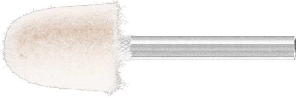 Filzpolierstift Zylinder 10x15 mm Schaft 6 mm von PFERD – mittlere Härte für exakte Formen