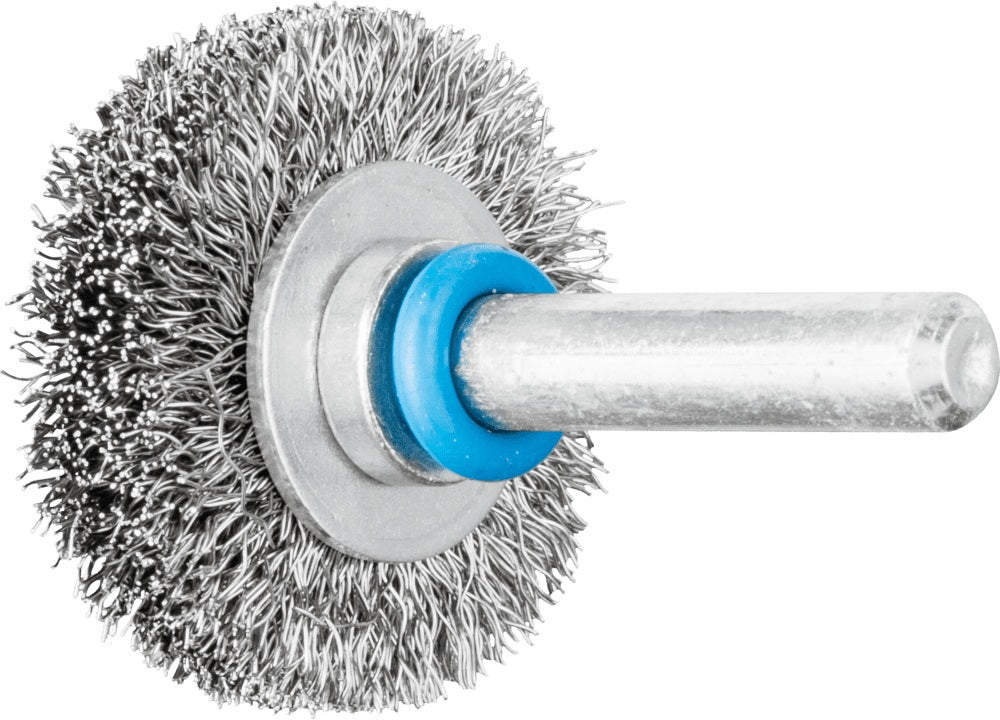 PFERD Rundbürste RBU 2004/6 INOX Ø 30 mm, Drahtstärke 0,2 mm, Schaft-Ø 6 mm – Edelstahlbürste für Reinigung und Entrostung