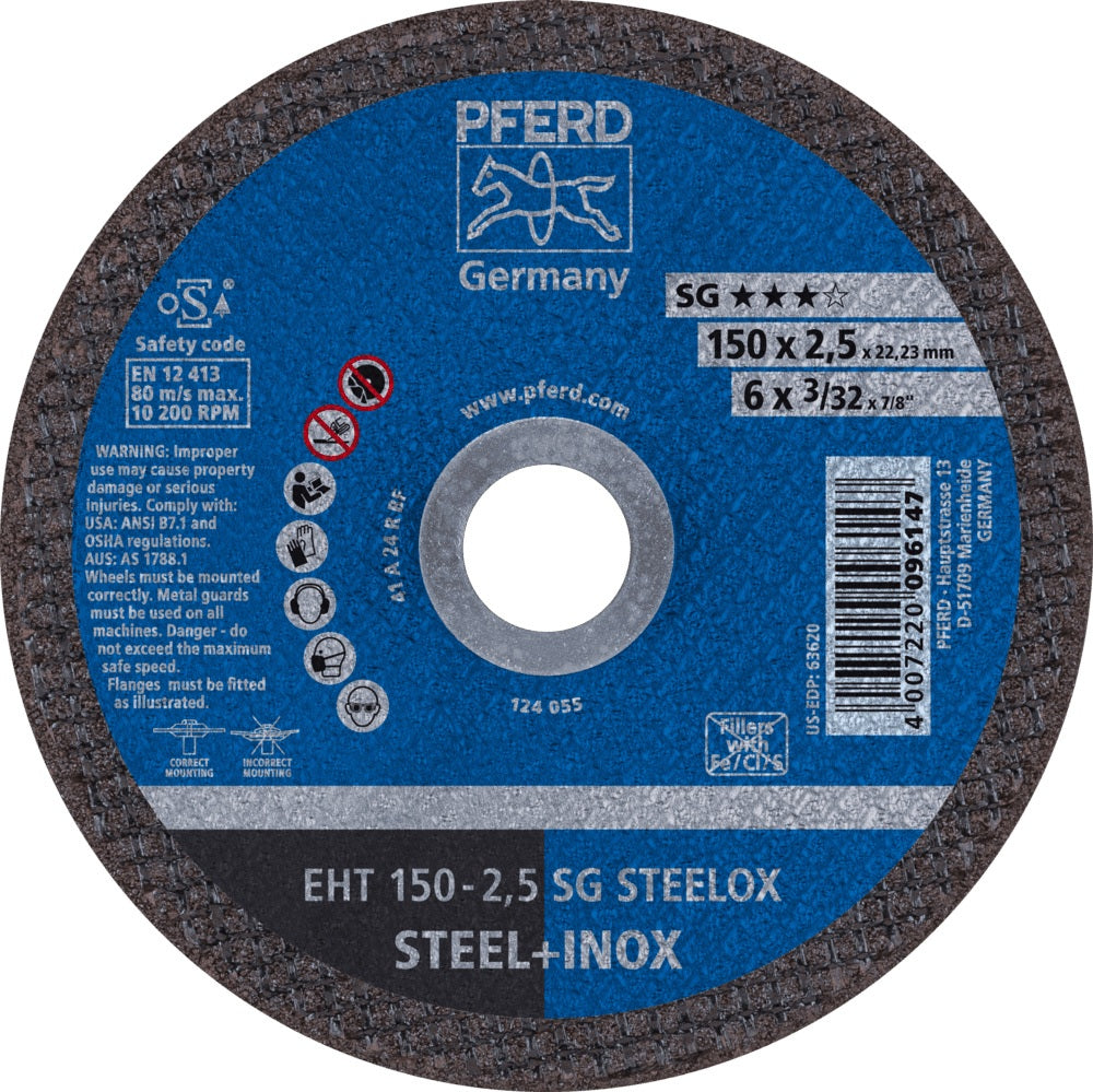 PFERD Trennscheibe SG STEELOX D115 x 1 mm gerade INOX 25 Stück