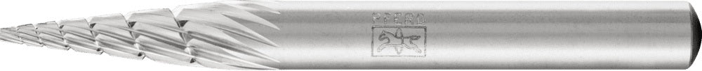 PFERD Frässtift SKM HSS Verzahnung 3, 6 mm Schaft, Kopflänge 18 mm, Form G