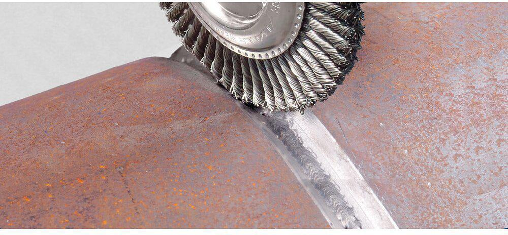 PFERD TOOLS Rundbürste RBG 11506/22,2 PIPE ST 0,50 – 115 mm Stahl gezopft für Rohrleitungsbau