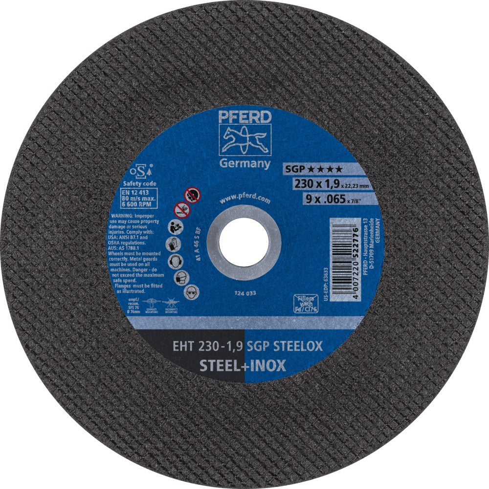 PFERD Trennscheibe SGP STEELOX 125 x 0,8 mm für INOX und Stahl