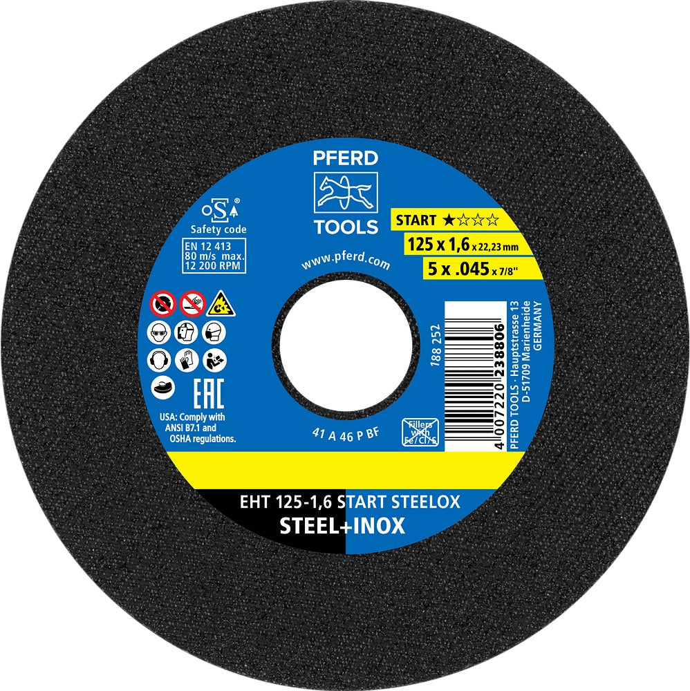 PFERD START STEELOX Trennscheibe 125x1 mm INOX Stahl 25 Stück