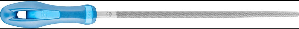 PFERD Werkstattfeile DIN 7261, 200 mm, Hieb 1, Rund, 2K-Ergo-Heft – Präzisionsfeile für Radien und Profile