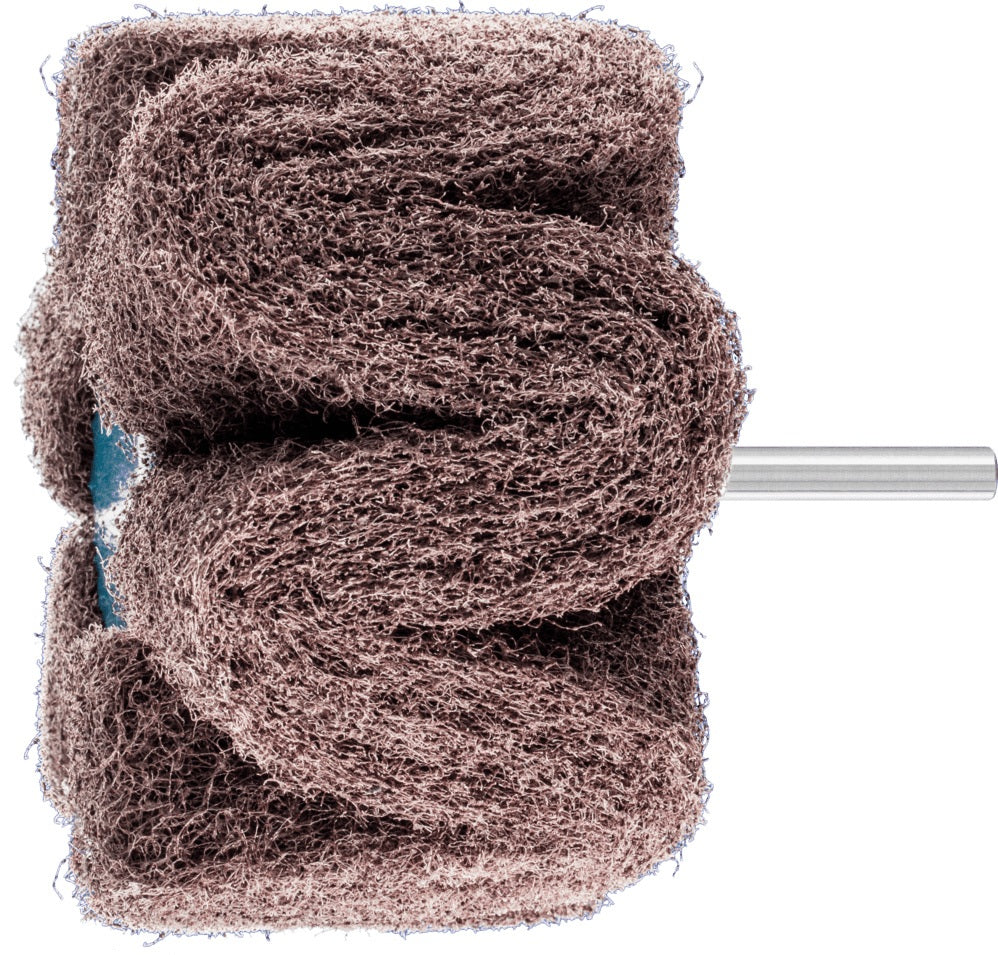 PFERD POLINOX Schleifvliesstift PNG 100x50 mm, 6 mm Schaft, Körnung 100 – für ansatzloses Strichmattieren