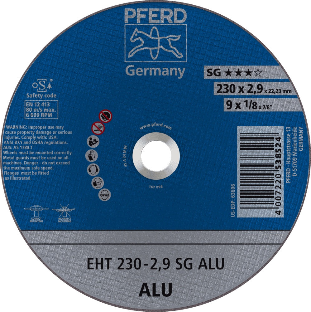 PFERD Trennscheibe SG ALU D125 x 2,4 mm für Aluminium & NE-Metalle