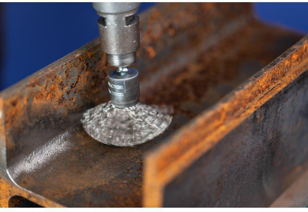 PFERD TOOLS Pinselbürste PBU Ø10 mm Stahldraht 0,35 mm für Bohrmaschine & Geradschleifer