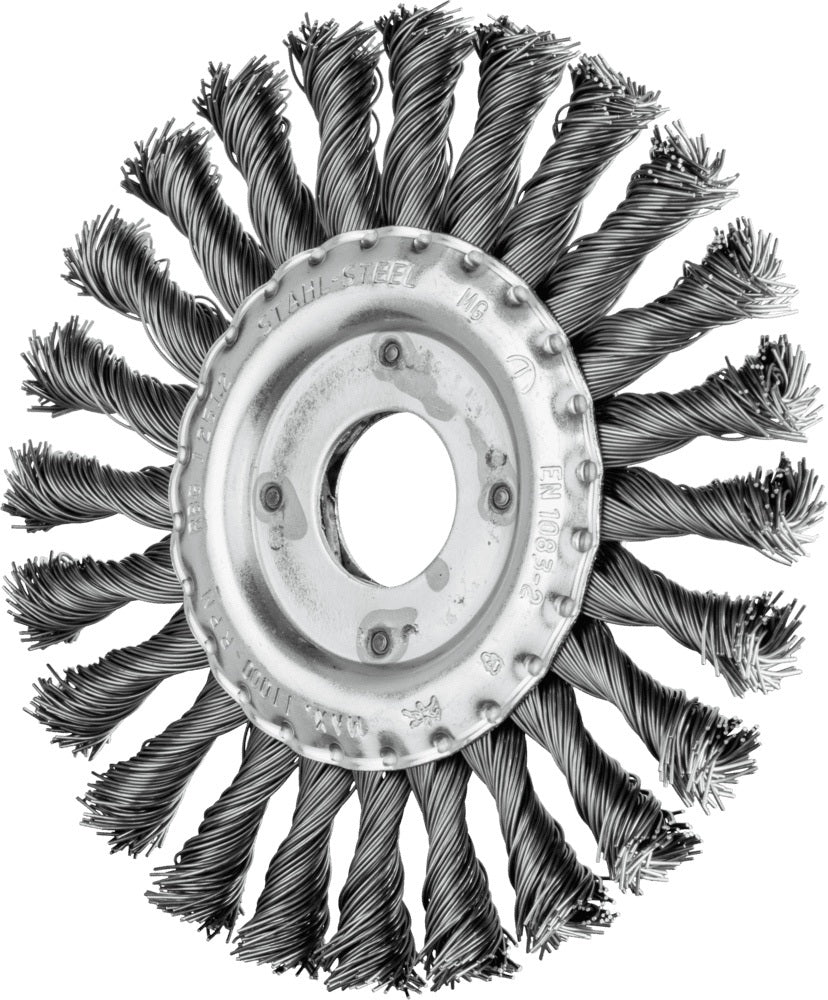 PFERD TOOLS Rundbürste RBG Ø115 mm gezopft, Drahtstärke 0,5 mm, 12 mm Besatzbreite