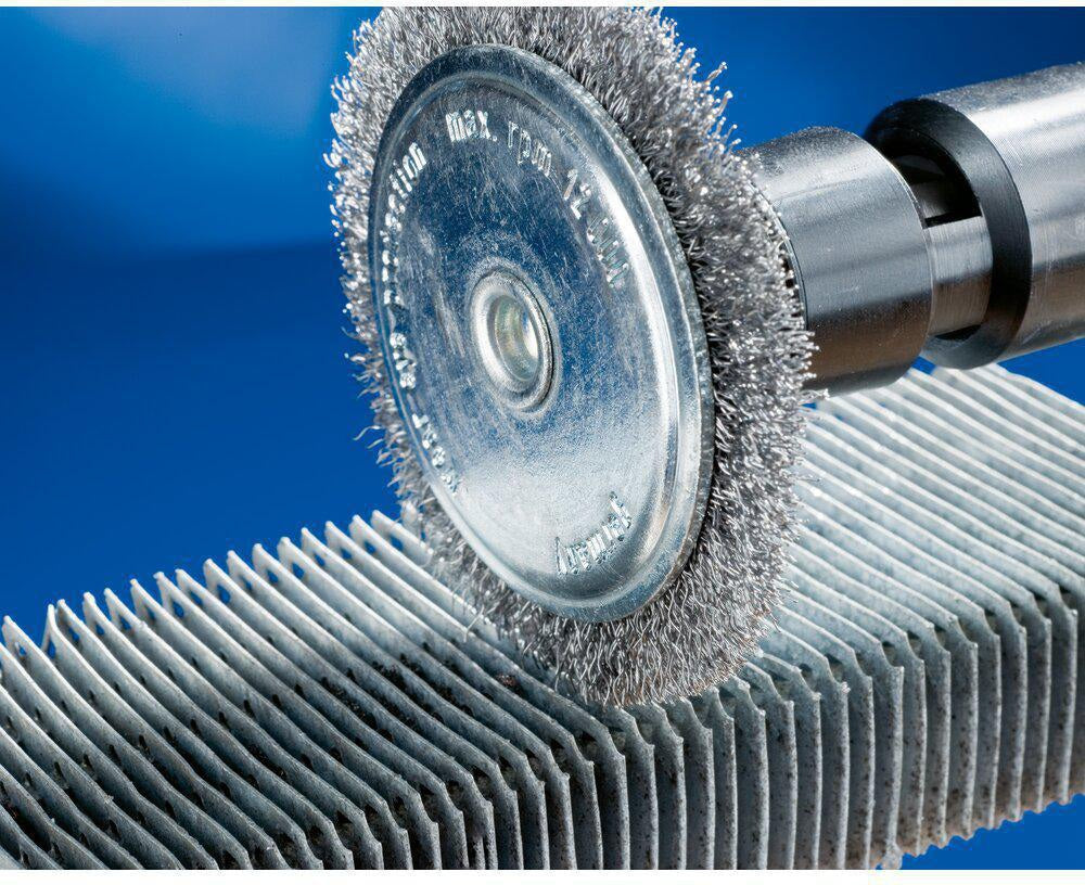PFERD Rundbürste RBU ST D.30mm Drahtstärke 0,2mm STA 9mm – Stahldrahtbürste für Bohrmaschine
