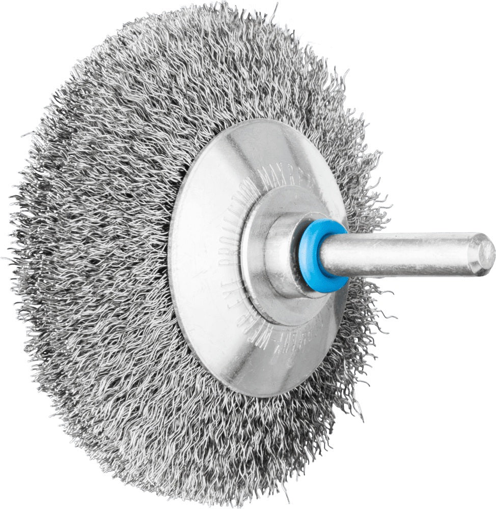 PFERD Kegelbürste KBU INOX Ø 70 mm, Edelstahldraht, 6 mm Schaft, 15000 min-¹
