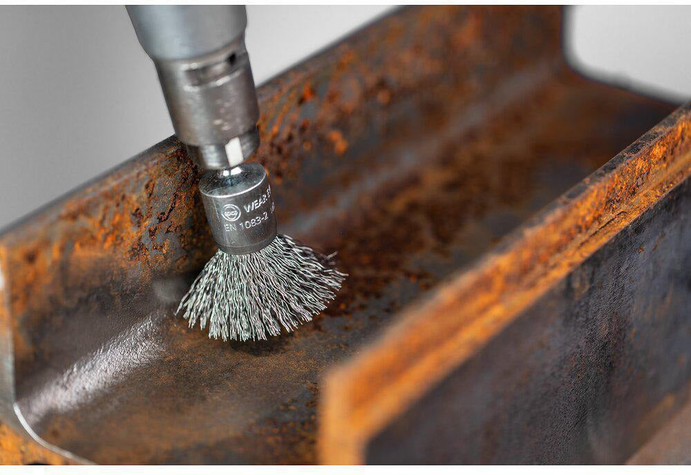 PFERD TOOLS Pinselbürste PBU Ø10 mm Stahldraht 0,35 mm für Bohrmaschine & Geradschleifer