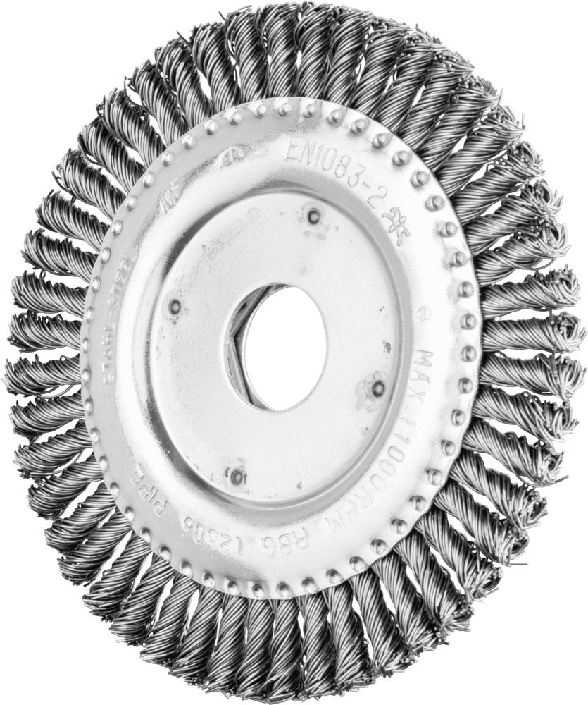 PFERD TOOLS Rundbürste RBG 11506/22,2 PIPE ST 0,50 – 115 mm Stahl gezopft für Rohrleitungsbau