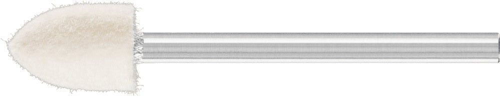 Filzpolierstift Zylinder 10x15 mm Schaft 6 mm von PFERD – mittlere Härte für exakte Formen