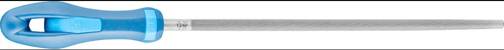 PFERD Werkstattfeile DIN 7261, 200 mm, Hieb 1, Rund, 2K-Ergo-Heft – Präzisionsfeile für Radien und Profile