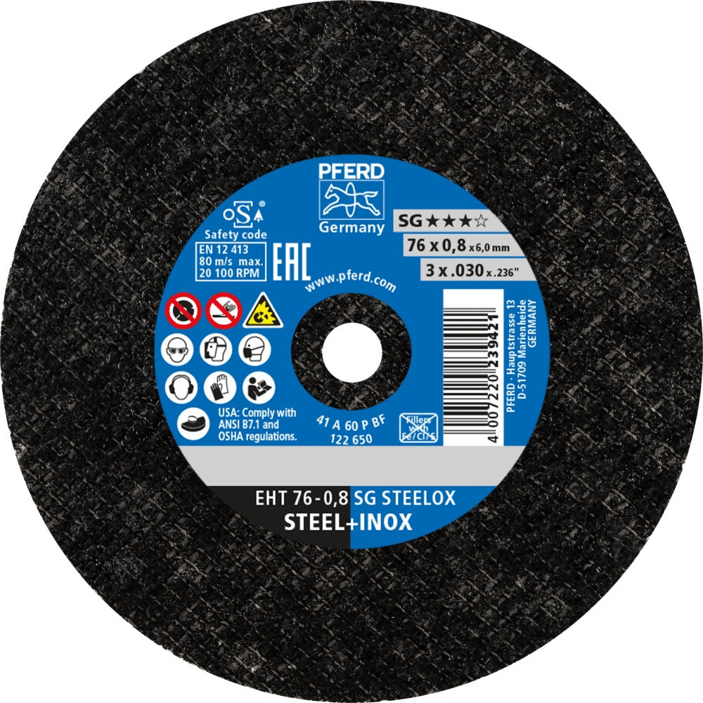 PFERD Trennscheibe SG STEELOX Ø76 mm, 0,8 mm, Korund A