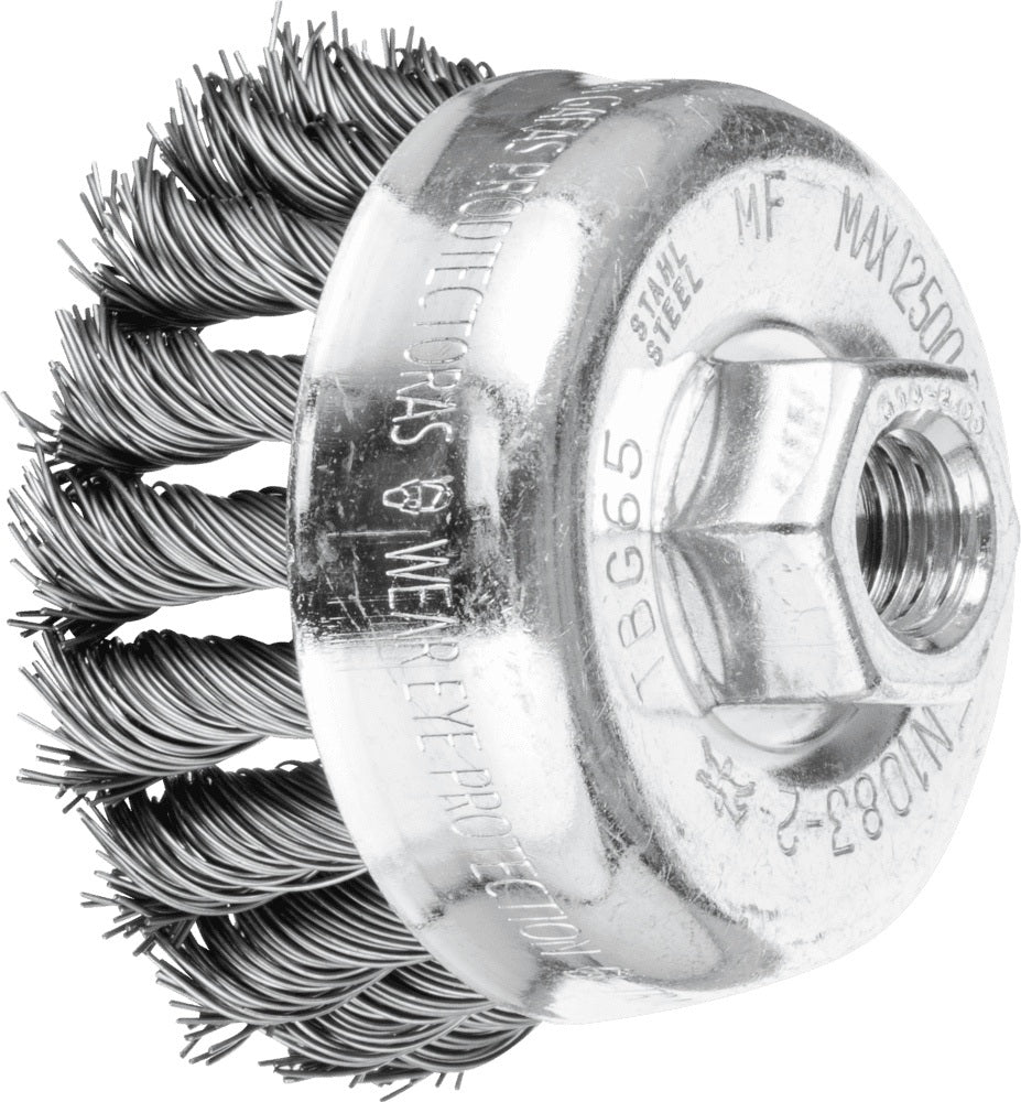 PFERD Topfbürste POS TBG ST Ø65mm M14 Stahldraht 0,35mm für Winkelschleifer