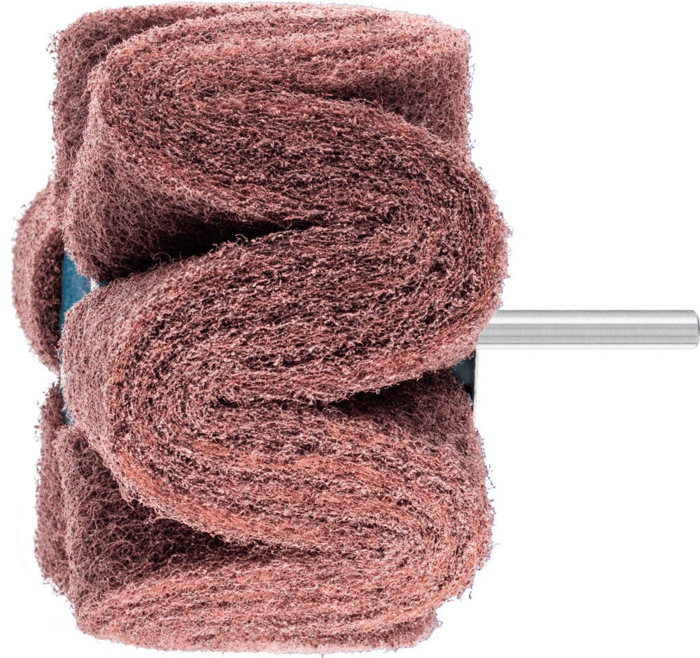 PFERD POLINOX Schleifvliesstift PNG 100x50 mm, 6 mm Schaft, Körnung 100 – für ansatzloses Strichmattieren