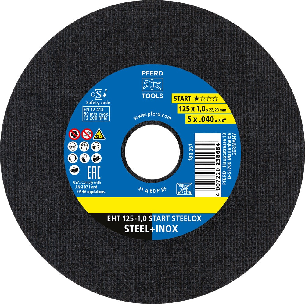 PFERD START STEELOX Trennscheibe 125x1 mm INOX Stahl 25 Stück