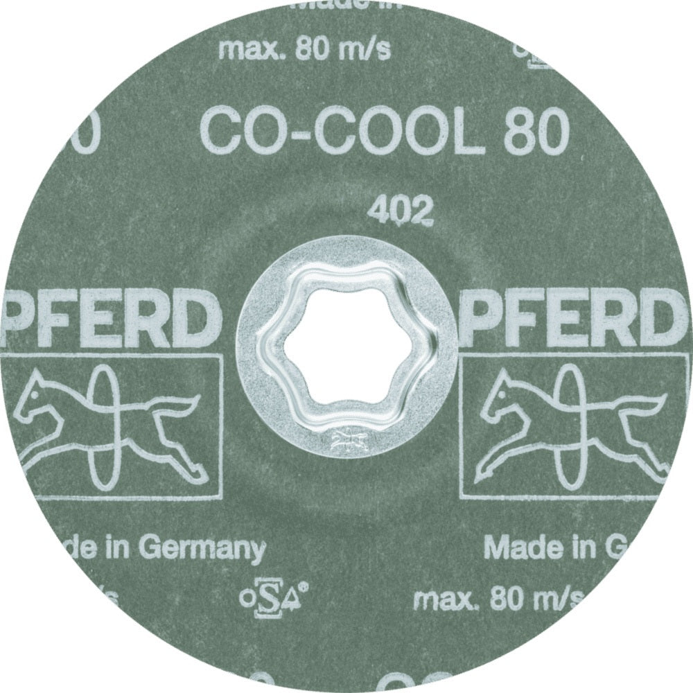 PFERD COMBICLICK CO-COOL Fiberscheibe Ø125 mm K36 Keramikkorn für INOX & Aluminium