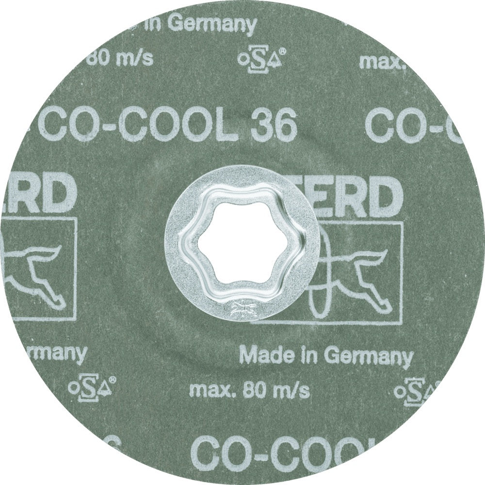 PFERD COMBICLICK CO-COOL Fiberscheibe Ø125 mm K36 Keramikkorn für INOX & Aluminium