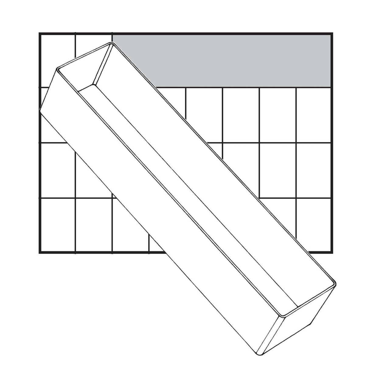 raaco Einsatz 55 A8-3, 55x235x47 mm, transparent, aus PP