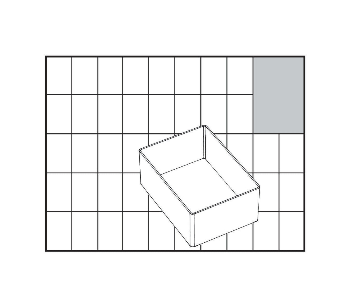raaco Einsatz 80 BA7-1, 79x109x69 mm, transparent, 16 Stück, Regalzubehör