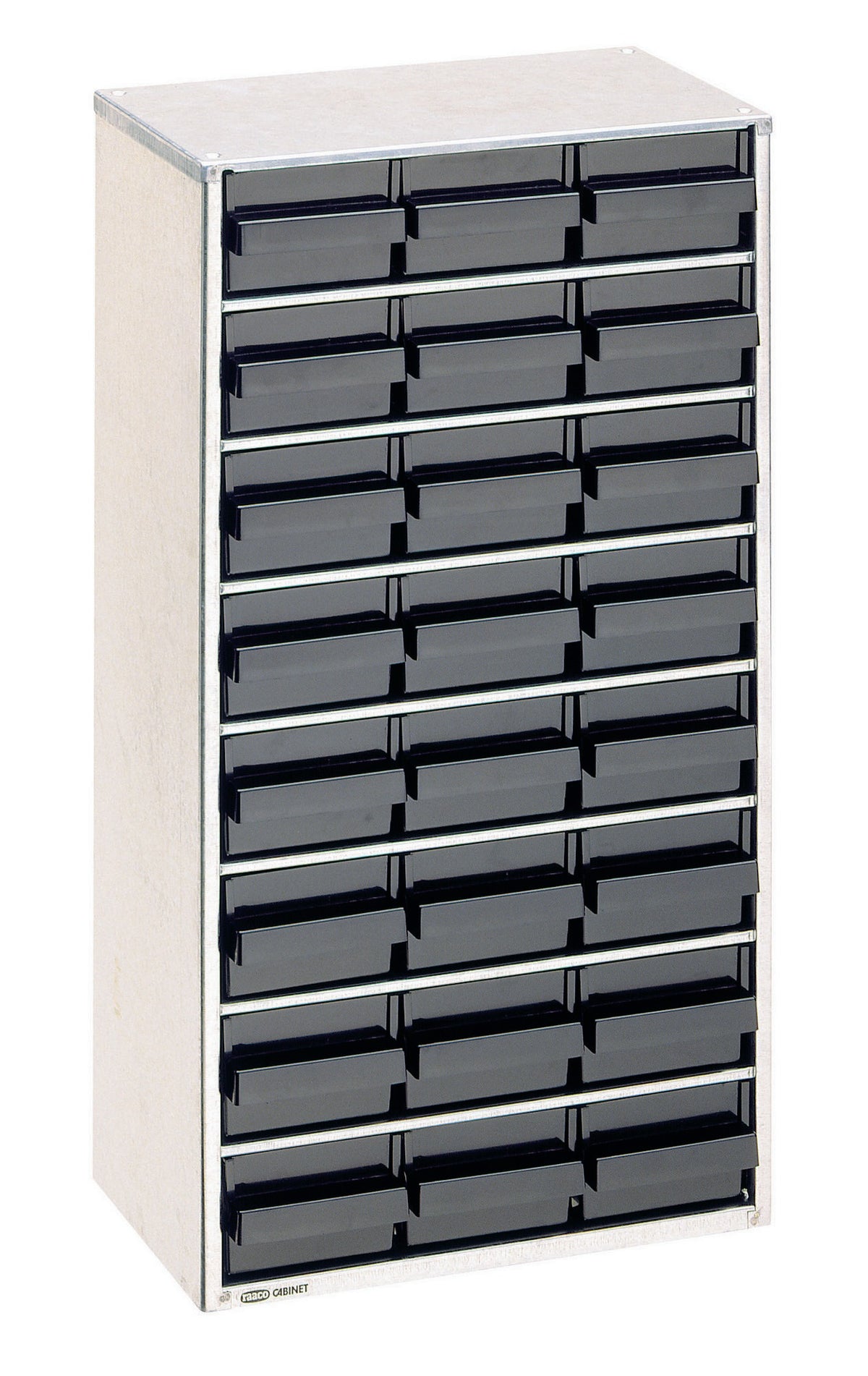 raaco Kleinteilemagazin ESD Stahlmagazin 1224-02 mit 24 Schubladen, leitfähig, 306x150x552 mm