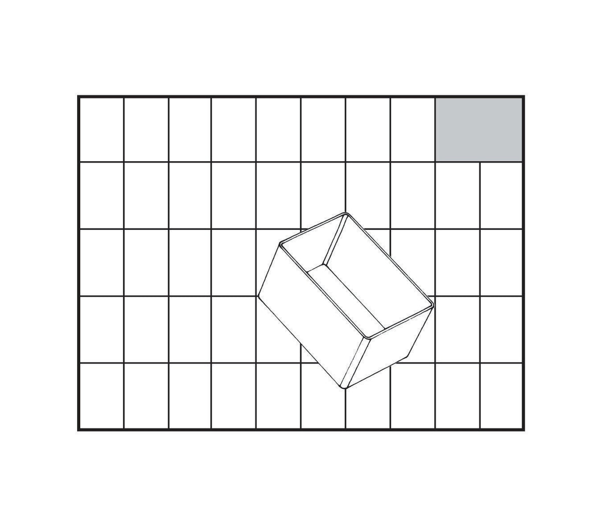RAACO Einsatz 80 BA8-1 55x79x69 mm transparent aus PP für Regalsysteme