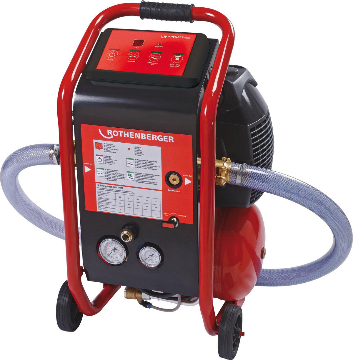 ROTHENBERGER ROPLUS D Spülkompressor – 8 bar, 230 V, für Heizung & Trinkwasser