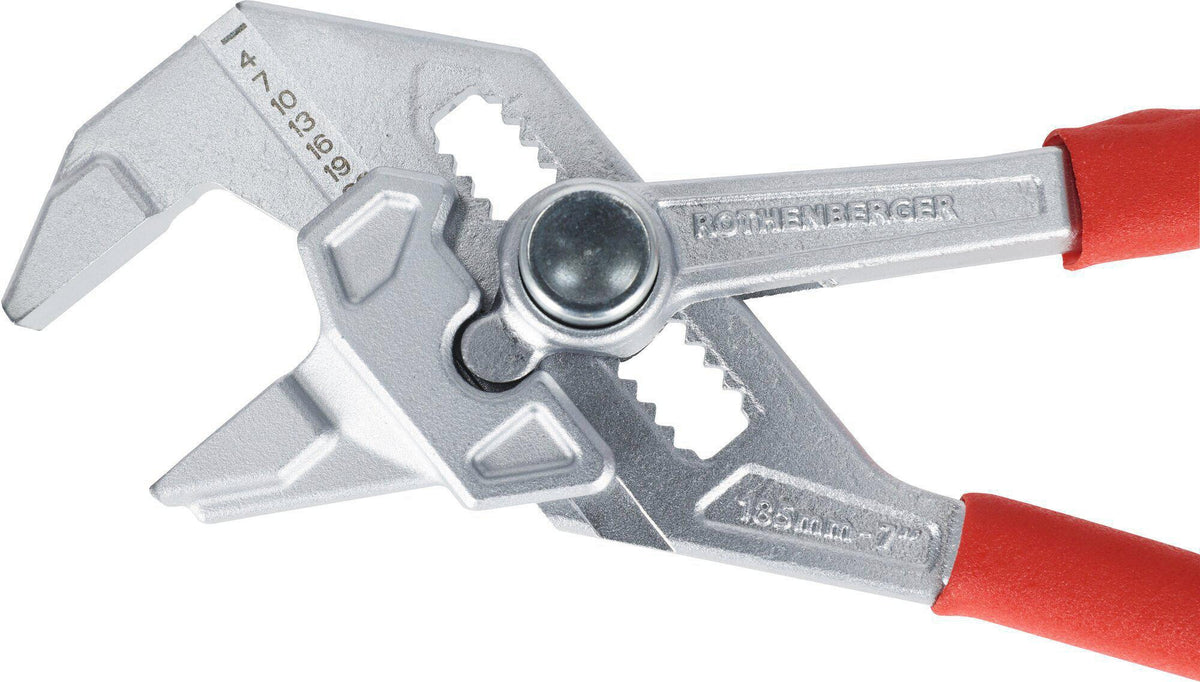 ROTHENBERGER ROFAST Zangenschlüssel 185 mm, Spannweite 0-40 mm, 1K-Griff, inkl. Schonbacken