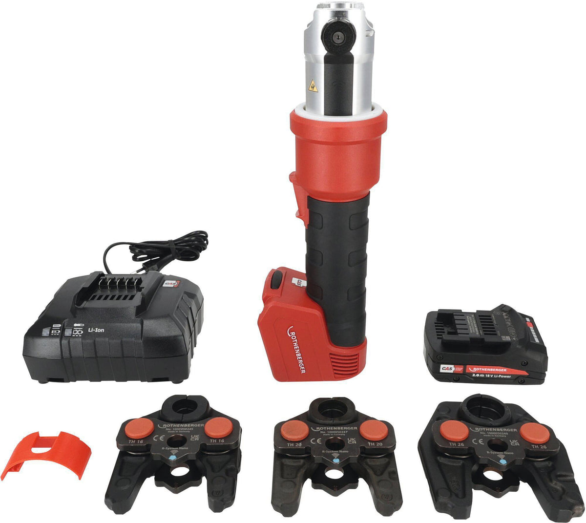 ROTHENBERGER Hybrid-Pressmaschine ROMAX NANO iJaw 32 kN – Akku-Presswerkzeug für Fittings bis 110 mm