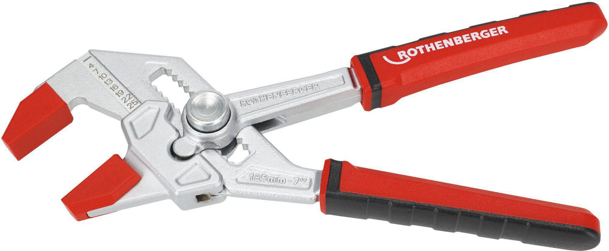 ROTHENBERGER ROFAST Zangenschlüssel 185 mm, Spannweite 0-40 mm, 1K-Griff, inkl. Schonbacken