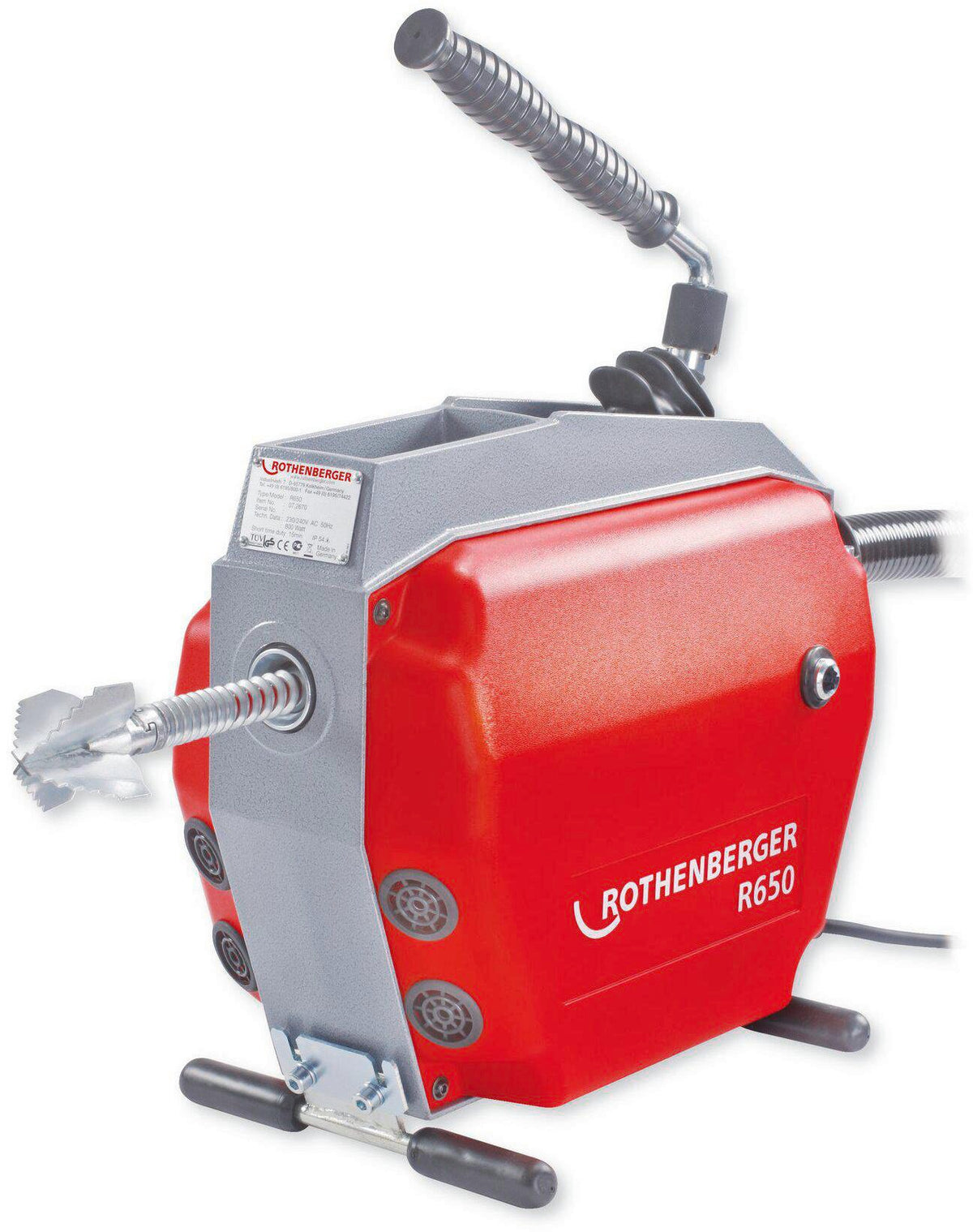 ROTHENBERGER Rohrreinigungsmaschine R 600 – 690 W, 467 min-¹, für Rohr-Ø 20–150 mm