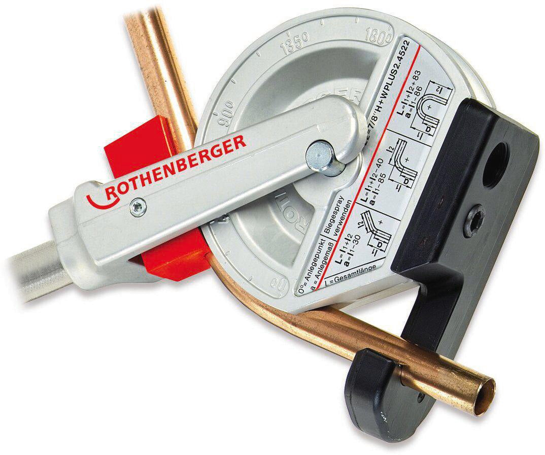 ROTHENBERGER Handbieger ROBEND® H+W Plus – Kaltbiegen bis 180° für Rohre 12–22 mm, 7-teilig