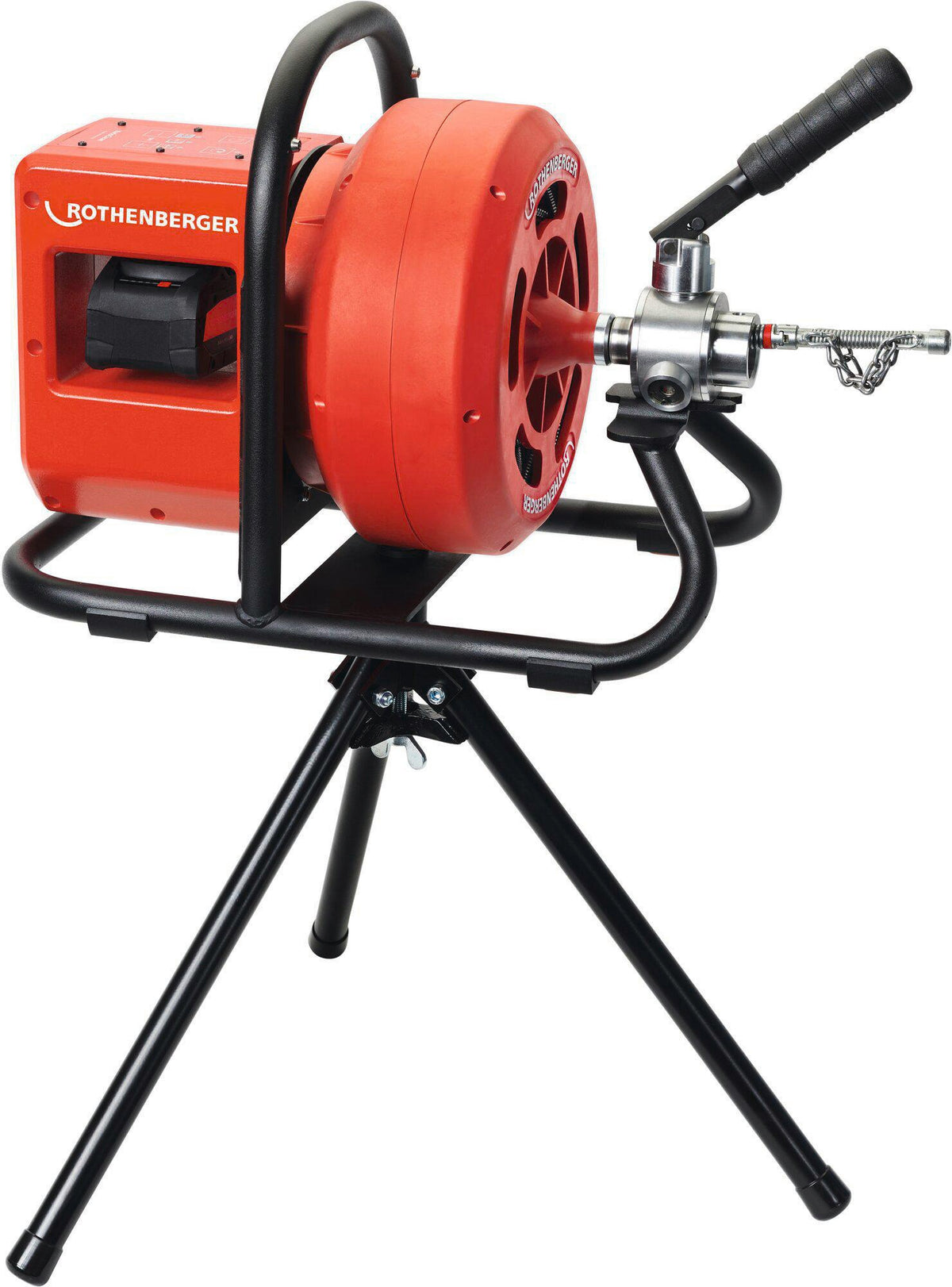 ROTHENBERGER Akku-Rohrreinigungsmaschine RODRUM VarioClean CAS für Rohr-Ø 40-100 mm, 18 V, 8 Ah
