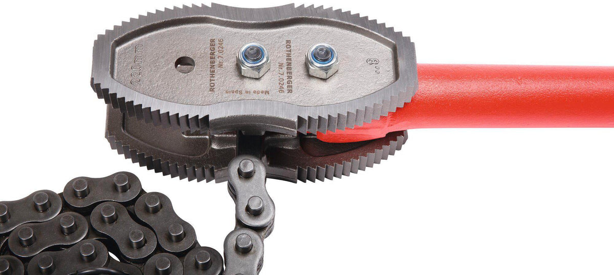 ROTHENBERGER Kettenrohrzange HEAVY DUTY 940 mm für Rohre bis 4 Zoll