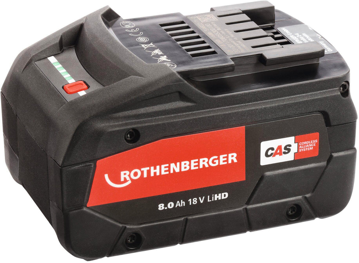 Rothenberger CAS 18 V 2,0 Ah Li-Power Akku – Kompatibel mit AMPShare & Bosch Professional