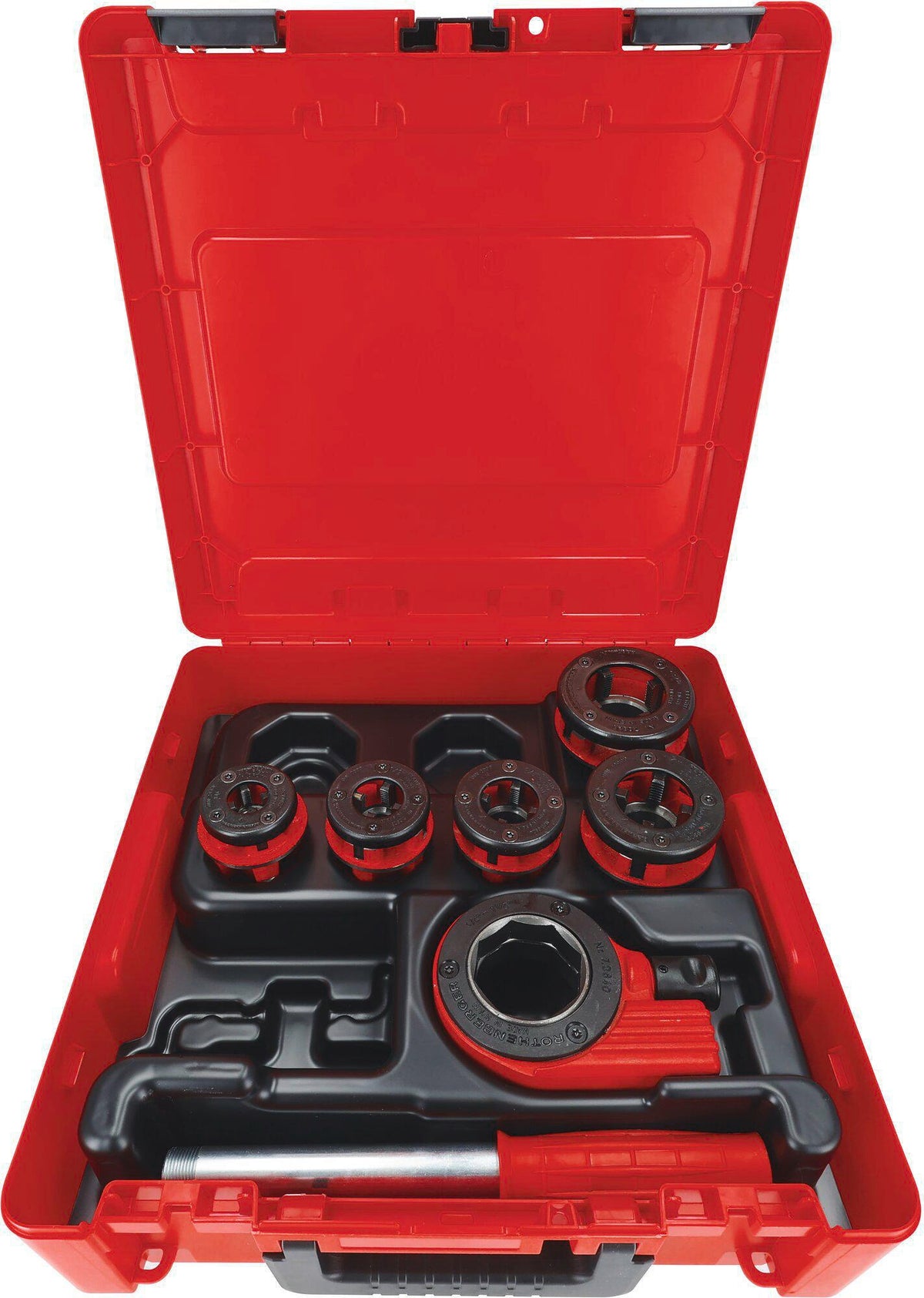 ROTHENBERGER Schneidkluppenset SUPER CUT 3/8–1 1/4 Zoll mit Ratschenhebel und Kunststoffkoffer