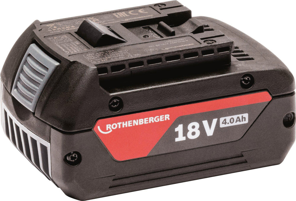 Rothenberger CAS 18 V 2,0 Ah Li-Power Akku – Kompatibel mit AMPShare & Bosch Professional