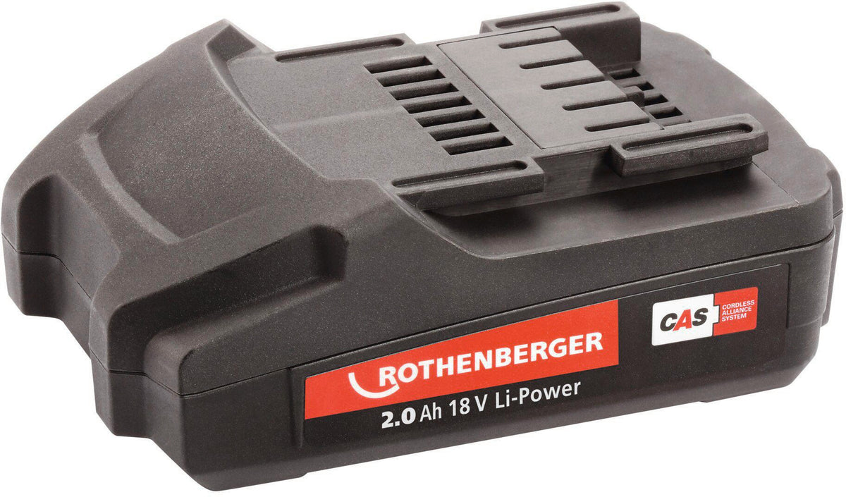 Rothenberger CAS 18 V 2,0 Ah Li-Power Akku – Kompatibel mit AMPShare & Bosch Professional