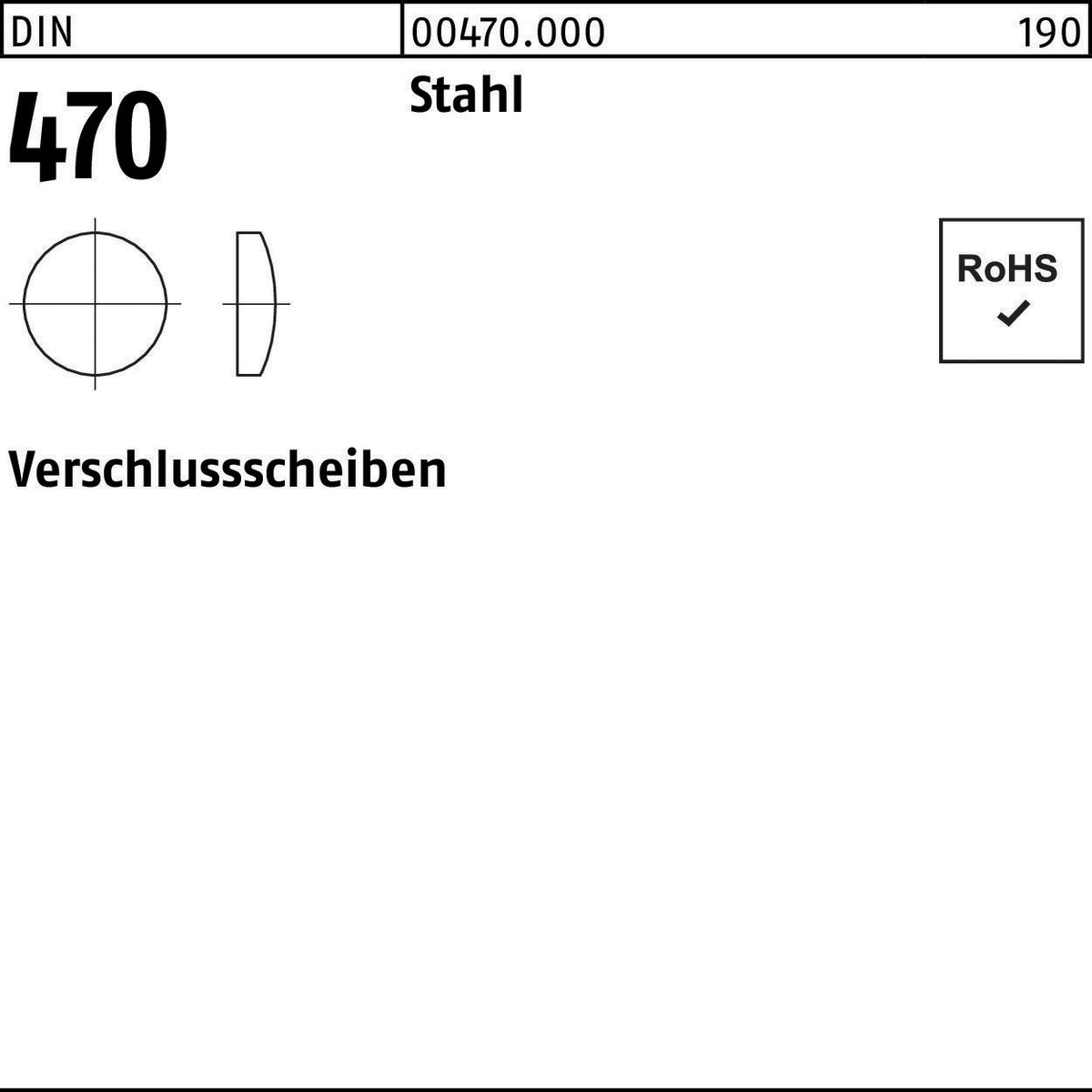 Verschlussscheibe DIN 470 Stahl 10 mm – 1000 Stück von F. REYHER