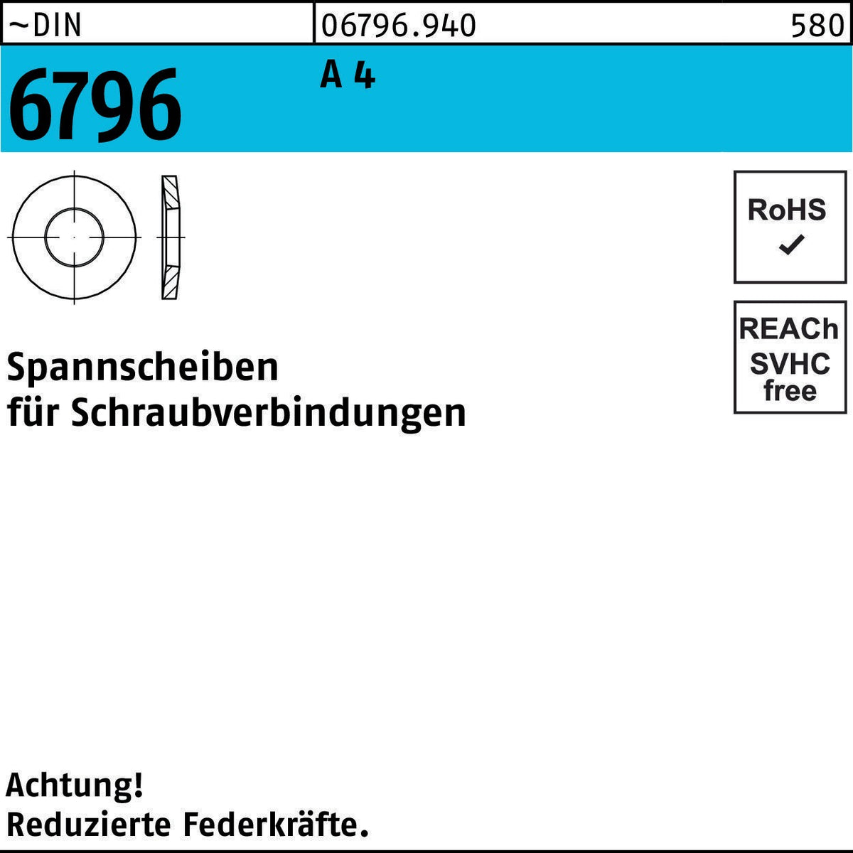 Spannscheiben DIN 6796 5x11x1,2 mm Federstahl verzinkt – 2500 Stück