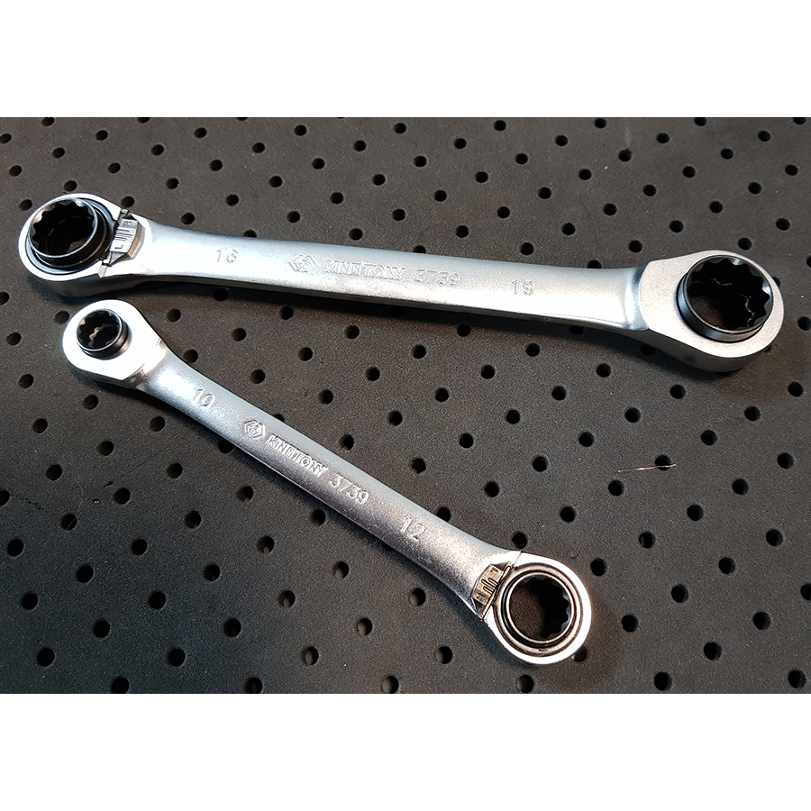 KING TONY Profi-Werkzeuge - Doppel-Ratschen-Ringschlüssel-Set - 2 tlg. 14902MR